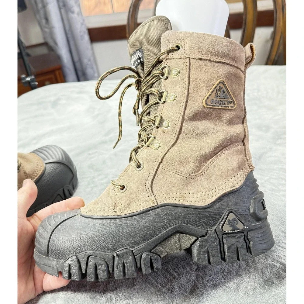 Rocky Boots Womens‎ Size 6 Brown Jasper Trac Insulated Snow Lace Up Winter Warm